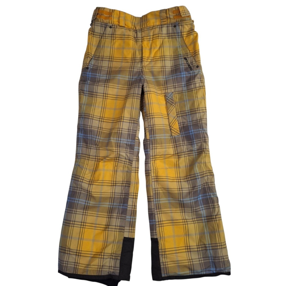 Billabong Scotty Lago Signature Series Snowboard Pants Men's Large Yellow Plaid